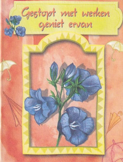Bloemenkaartjes - 25 Stuks - Mini Kaartjes - 5 x 6,5 cm - Bloemist - Kadootjes - Gestopt met werken geniet ervan - JK-268