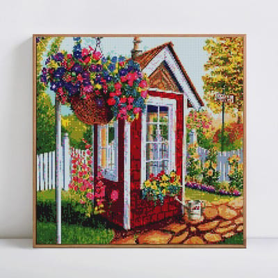 Diamant schilderij landschap diamant borduurwerk voor kinderen diamantmozaïek 30x30 black