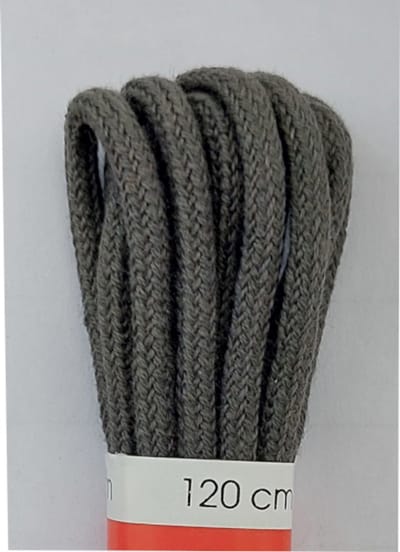 Ronilux Veter - Donker Grijs - Rond - Koord Veters - Lengte 120 cm - Dikte 3,5 mm - Schoenveter