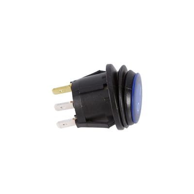 Allecto - Auto Vrachtwagen Schakelaar - LED Lichtschakelaar - Eenvoudige Installatie - Blauw - Waterdichte Schakelaar - 12V 16A - Geschikt voor Aut...