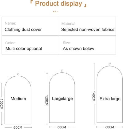 Kledinghoezen Set - Kledingbeschermers - Kleding Opbergen - Wasbaar en Doorzichtig - 60x120cm - Paars