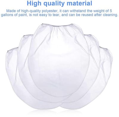 Allecto - 5 gallon filterzak - verfzeefzak - herbruikbaar - witte