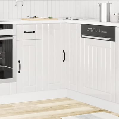 vidaXL - Keuken - hoekonderkast - Lucca - bewerkt - hout - hoogglans - wit