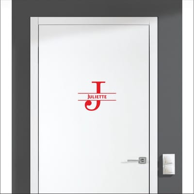 Deursticker Met Naam -  Juliette - Rood