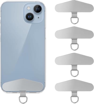 4 Stuks Metalen Telefoon Tether Tabs voor Telefoon Lanyard - Universele Vervangingsonderdelen voor Mobiele Telefoons, Geen Lijm Nodig, Duurzaam en Handig