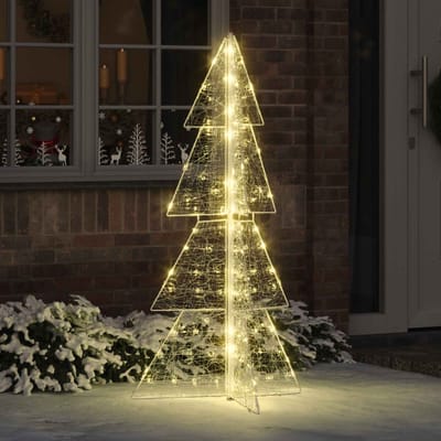vidaXL Kerstboom 160 LED's Warmwit 150 cm Acryl