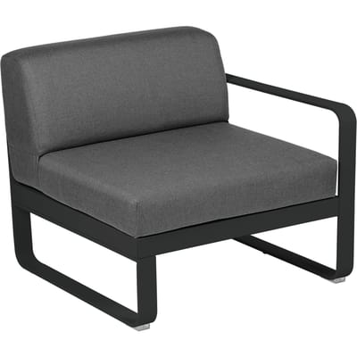 Fermob BELLEVIE Fauteuil Module rechts - 42 drop mat - A3 grafietgrijs