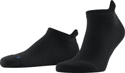 FALKE Cool Kick kort eenkleurig functioneel materiaal sneakersokken enkelsokken unisex zwart - maat 35-36