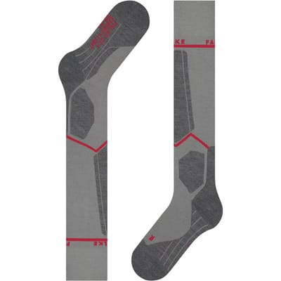 FALKE SK4 met compressie wol functioneel materiaal compressie skisokken heren grijs - maat 44-45