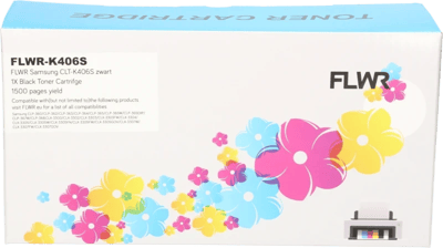 FLWR - Toner / CLT-K406S / Zwart - Geschikt voor Samsung