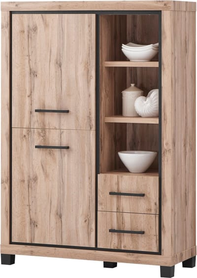 Belfurn - Barkast elegant 115cm met LED in canada eik decor