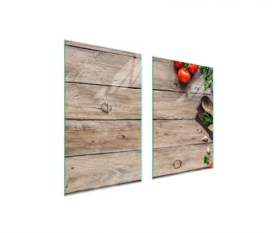 TMK ArtDeko - Glazen Beschermplaat - 65x52 cm - Hittebestendig - Stevig