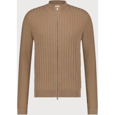 Blue Industry Structuur gebreid rits vest |