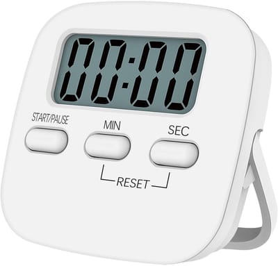 TOVBMUP Magnetische keukentimer - Met display - Met stopwatch - Luid alarm en aftelling - Wit