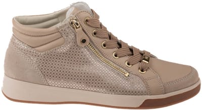 Ara - 1224499 OM-ST-HIGHT-SOFT - Hoge sneakersVeterbootsDames veterschoenenDames sneakersHalf-hoge schoenen - Kleur: Taupe - Maat: 37.5