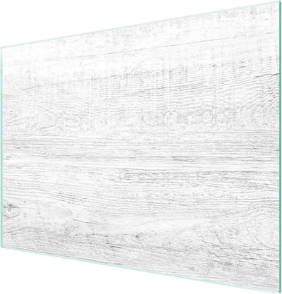 Glazen Werkbladbeschermer - Snijplank Kookplaat - Keuken Werkruimte - Gehard Glas - 40x30 cm - Wit