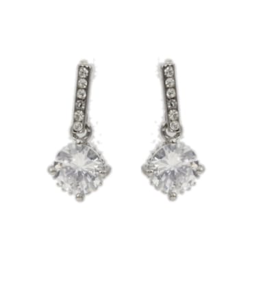 Behave - Oorhangers dames - zilverkleur kristal - avondstijl chic