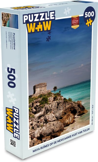 Puzzel Maya ruïnes op de Mexicaanse kust van Tulum - Legpuzzel - Puzzel 500 stukjes
