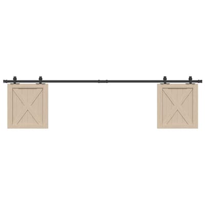 vidaXL - Ophangset - voor - schuifdeur - 213 - cm - koolstofstaal