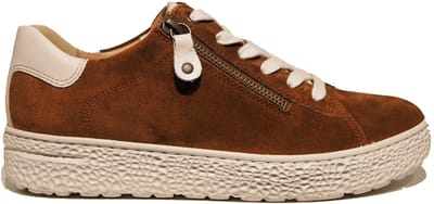 Hartjes 162.1401/31 53.32 Phil Sneakers Bruin Suede Dames Breedtemaat H - Bruin