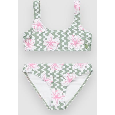 Roxy Party Waves Kids Bikini Set groen