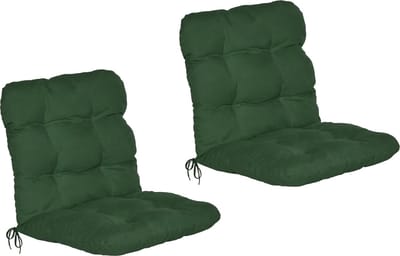Beautissu Flair NL – Set van 2 Tuinkussen Lage Rug Groen – 100x50 cm – Zitkussen Matraskussen voor Tuin Meubelen