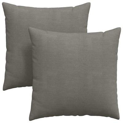 vidaXL - Zitkussens - 2 - pcs - Lichtgrijs - 80 - x - 80 - cm - Corduroy - stof