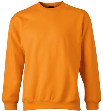 James and Nicholson Unisex Round Heavy Sweatshirt (Oranje)