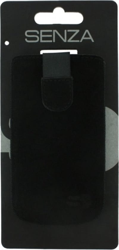Hoesje - Senza - Slide Serie - Echt Leer Insteekhoes - Night Black - Hoesje Geschikt Voor