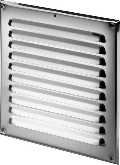 Metalen ventilatierooster met insectengaas diverse maten en uitvoeringen