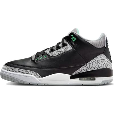 Air Jordan 3 Retro Green Glow Heren Sneakers Zwart Wolfsgrijs Wit CT8532-031 42.5 black