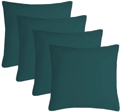 Stof Textile sierkussen Nelson - 4x - petrol - 40 x 40 cm - bank kussens - zitkussens - binnen/buiten - polyester