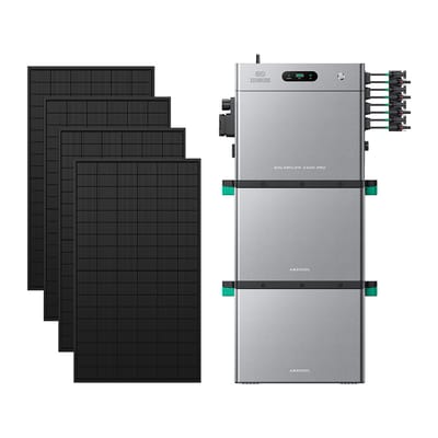 Zendure SolarFlow 2400 Pro - SolarFlow 2400 Pro (2.4 kWh) / 2*AB3000L (5.76 kWh) / 4*450W Bifacial Panel  (2340Wp Max)