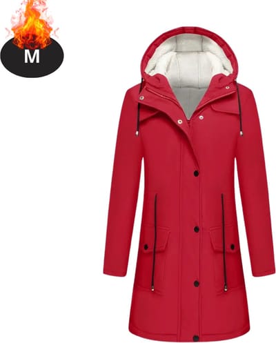 Livano Winterjas - Parka - Dames - Winter - Jas - Volwassen - Stijlvol - Rood - M
