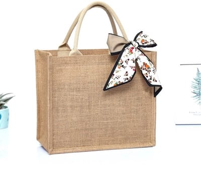 VT Goods - Natuurlijke jute tas - Waterdichte jute boodschappentas - Duurzame