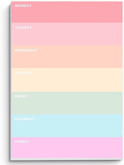 A5-weekplanner met dagelijkse en wekelijkse indeling – 50 vel onbedrukte scheurvaste vellen voor betere planning en tijdmanagement