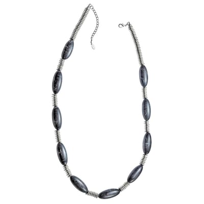 Behave® Lange ketting met ovale kralen – stijlvolle minimalistische look 82,5 cm