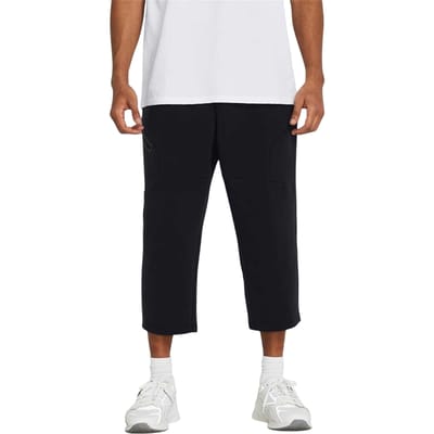 Under Armour Effen, ruimvallende fleece-joggingbroek voor heren (Zwart)