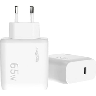 Ansmann Home Charger HC165PD USB-oplader 65 W 1x USB-C PPS, USB PD, Quick Charge Wit Binnen, Thuis