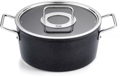Fissler Adamant - Kookpan - 24 cm – Aluminium Pan met Glasdeksel - Krasbestendige Antiaanbaklaag