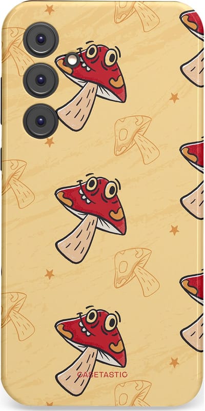 Casetastic Hoesje Geschikt voor Samsung A35 - Stijlvolle Beschermende Duo-layer Case - Vrolijke Paddestoel