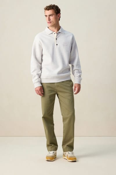Sissy-Boy - Beige melange sweater met polokraag
