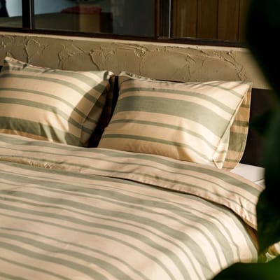 Kayori Sora Dekbedovertrek Tencel - 140x200-220 + 1 sloop - Eenpersoons - Zacht & Verkoelend - Olijfgroen