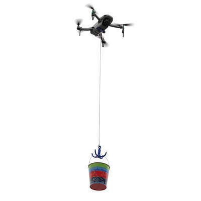 Payload Kit Geschikt voor DJI Mini 2 / Mini SE / Mavic Mini – Drone Cargo Drop Systeem – Landing Gear met Release Hook – Drone Transport Accessoire – Blauw