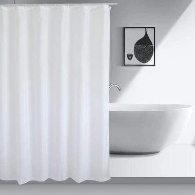 Douchegordijn - Badkamer gordijn - Douchen zonder spatten - Waterdicht polyester - 120 x 180 cm - Wit