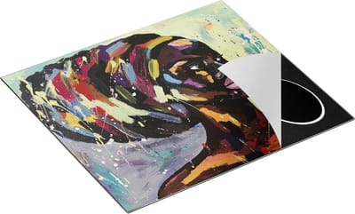 Chefcare Inductie Beschermer Getekende Afrikaanse Vrouw - Abstract - 60x50 cm - Afdekplaat Inductie - Kookplaat Beschermer - Inductie Mat