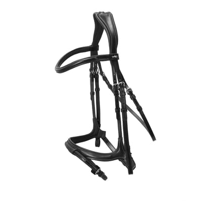 Schockemöhle Hoofdstel Ancona Select - Zwart-zilver - Cob