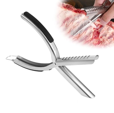 Ribbenvliesverwijderaar - Vleesgereedschap - BBQ Voorbereiding - Ergonomisch Ontwerp - 22x5 cm - Zilver