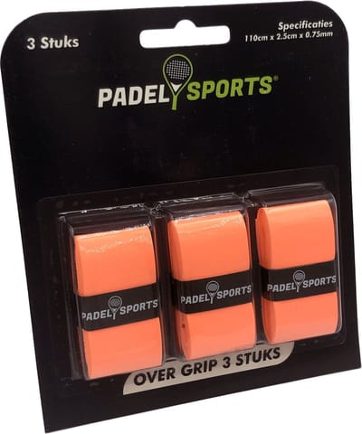 Padel Sports® Padelgrip - Overgrip Padel en Tennis - Oranje - 3 stuks