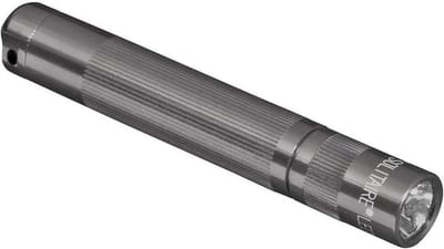Kleine LED Zaklamp met Sleutelhangerlus - Krachtig & Compact - Titanium Grijs